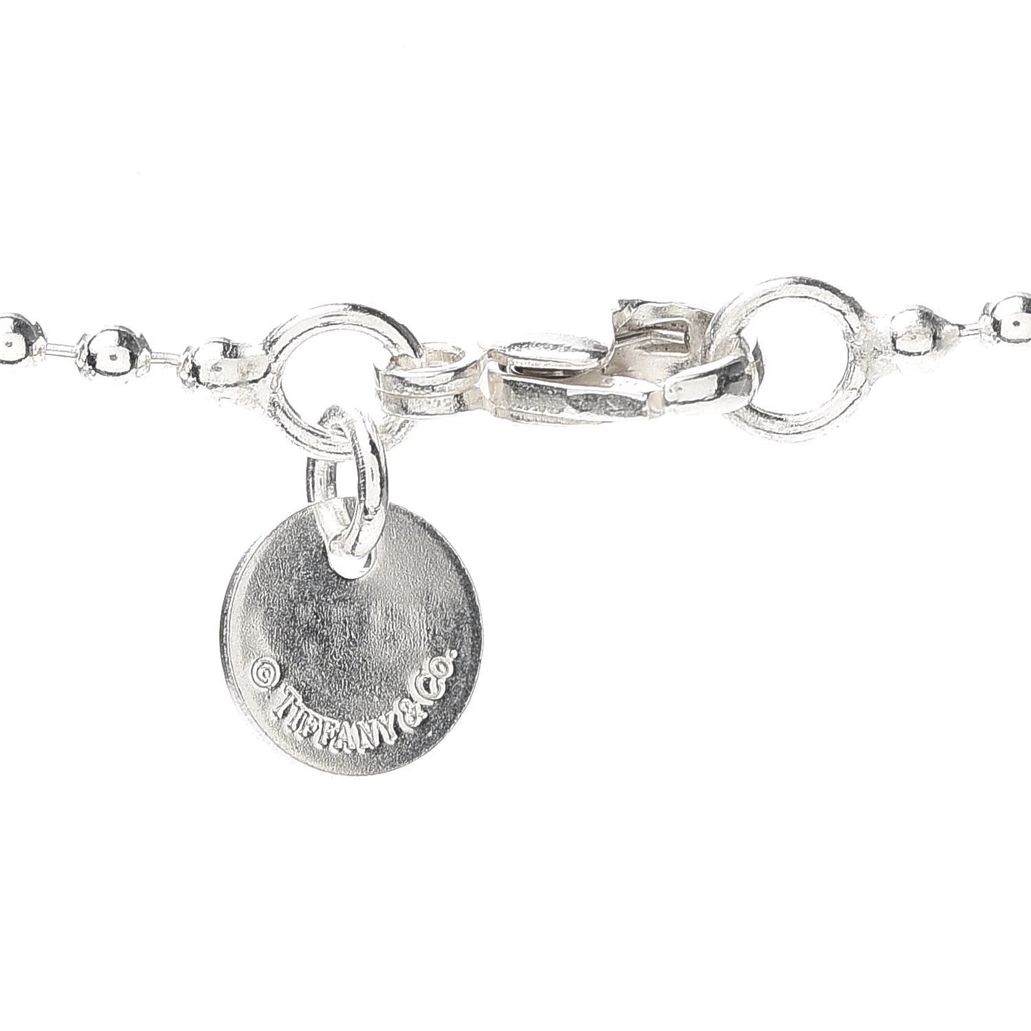 Sterling Silver Round Tag Pendant Necklace