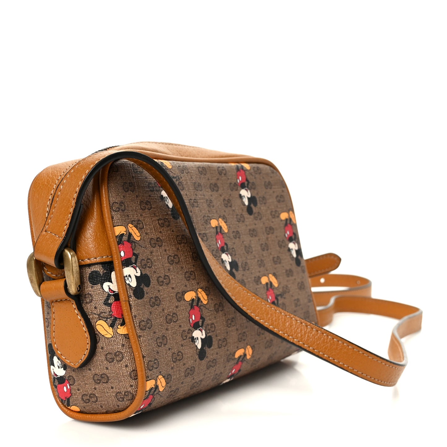 X DISNEY Mini Vintage GG Supreme Monogram Mickey Mouse Shoulder Bag Beige Vintage Sun Oil