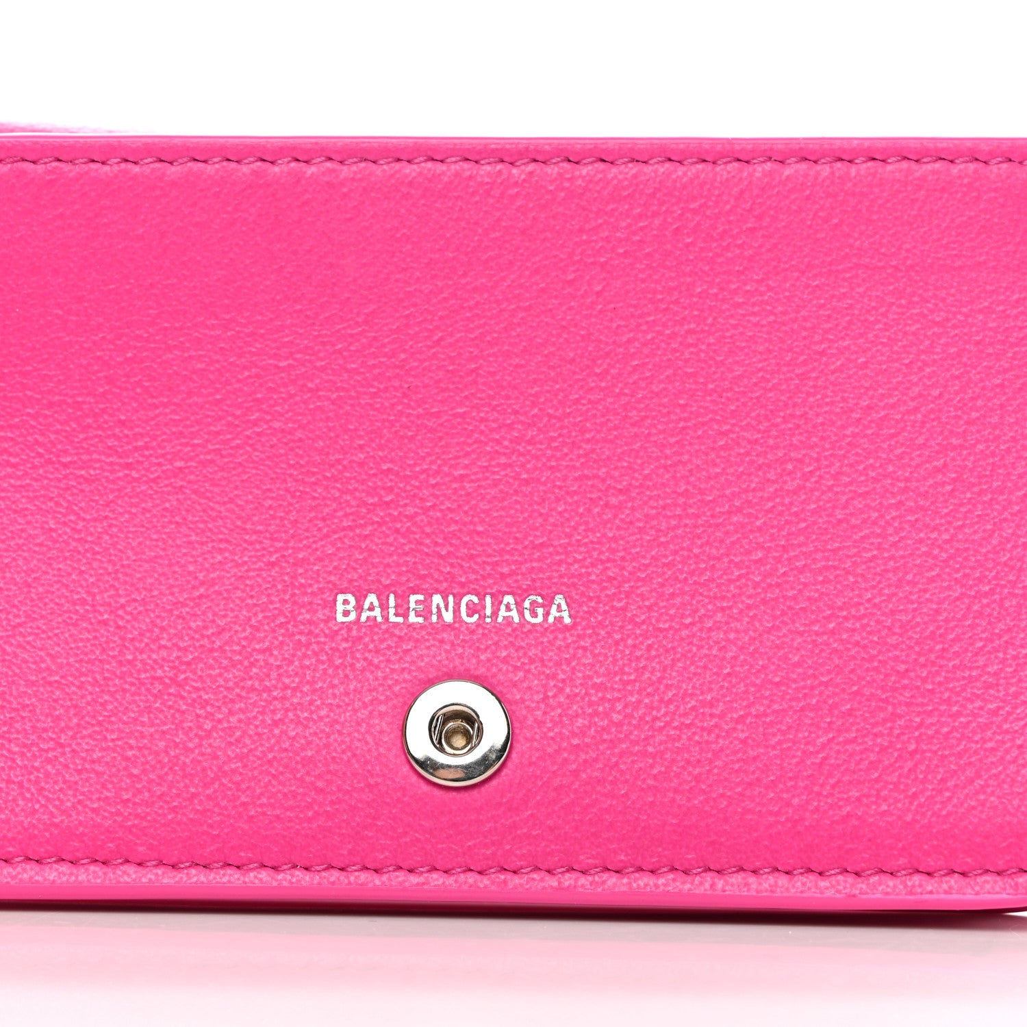 Balenciaga Smooth Calfskin Papier Flap Card Holder Rose Magenta 6 of 6