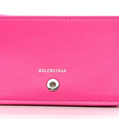 Balenciaga Smooth Calfskin Papier Flap Card Holder Rose Magenta 6 of 6