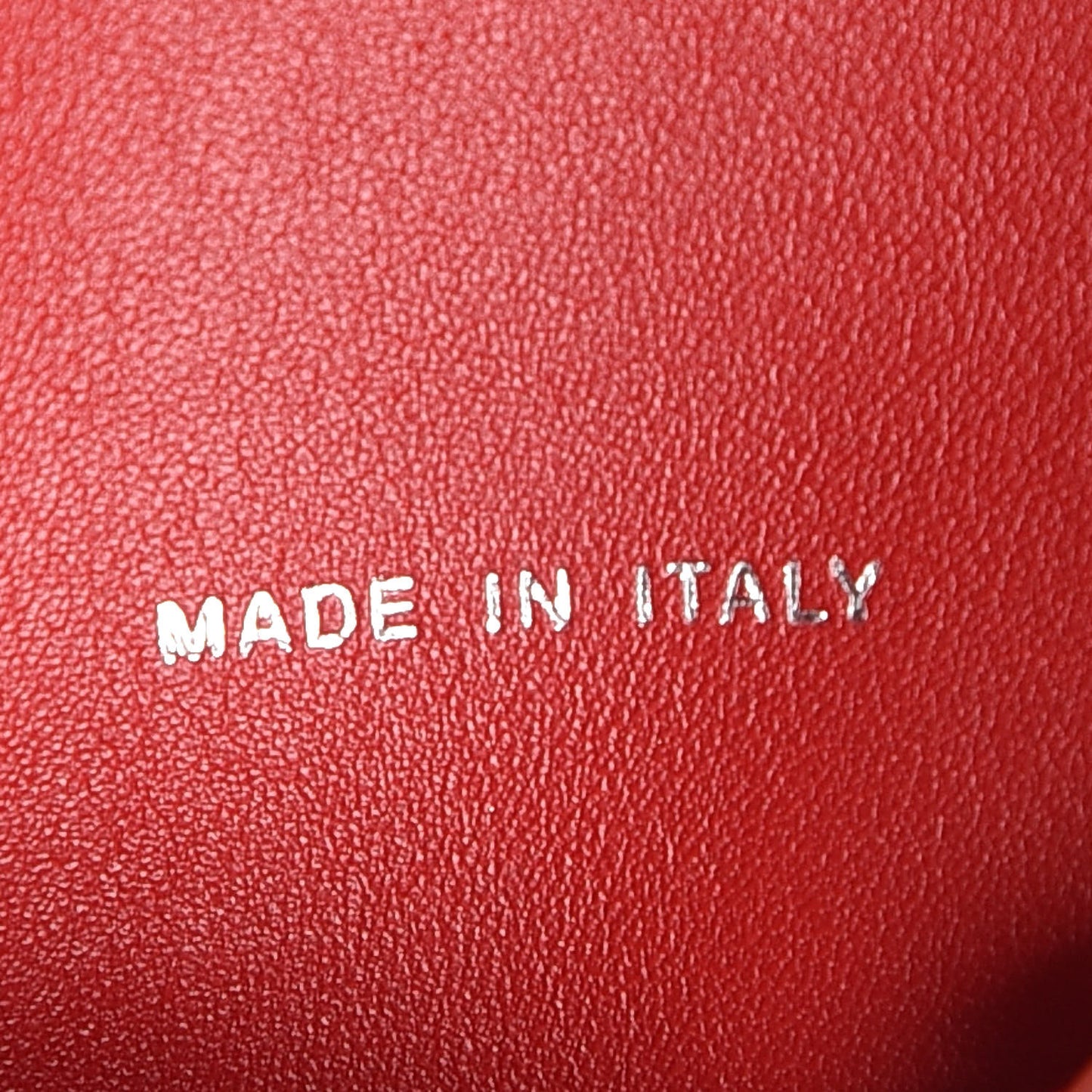 Patent Calfskin Quilted Passport Holder Red