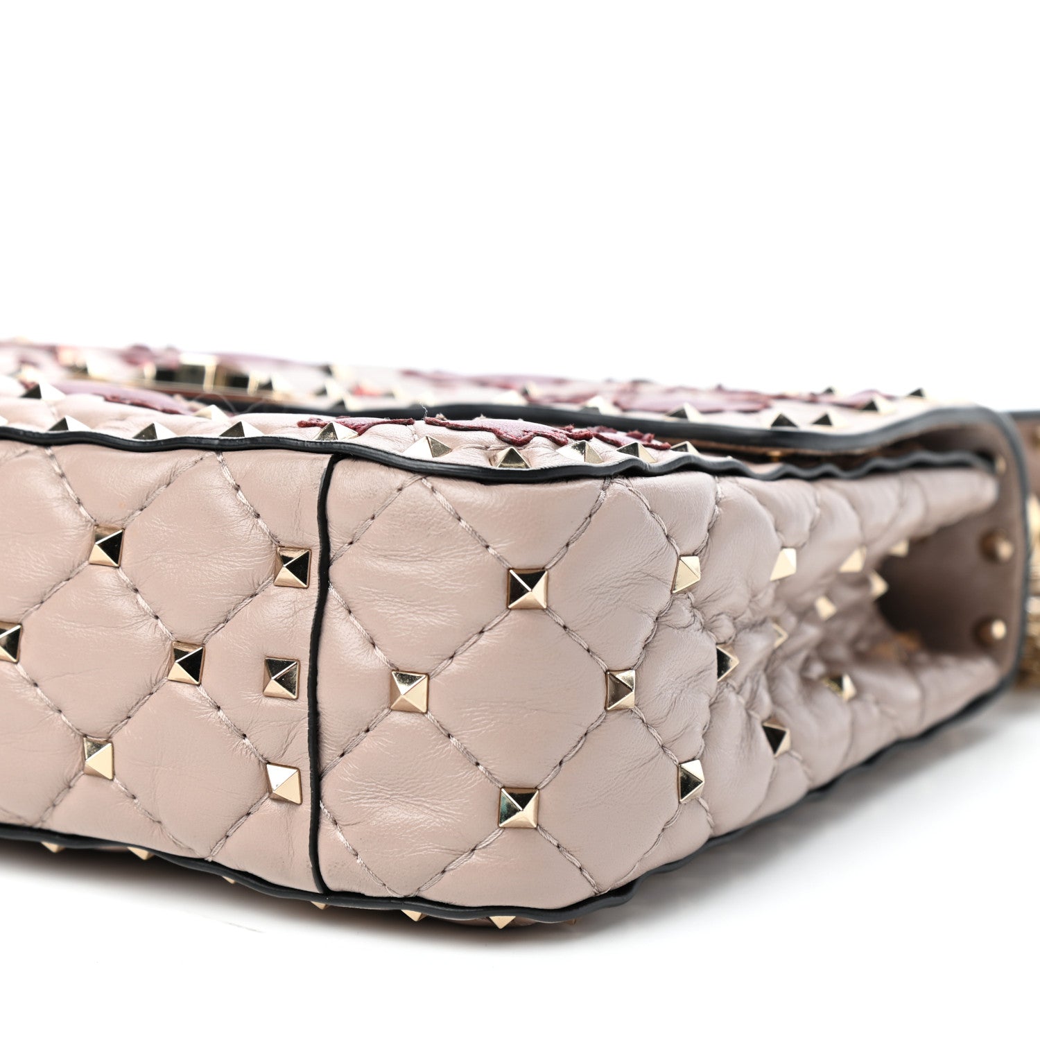 Valentino Garavani Nappa Flower Intarsia Medium Rockstud Spike Shoulder Bag Multicolor 10 of 11
