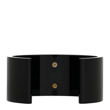Chanel Resin CC Cuff Gold Black 3 of 4