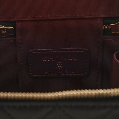 Chanel Caviar Quilted Mini Vanity Case With Chain Black 6 of 11