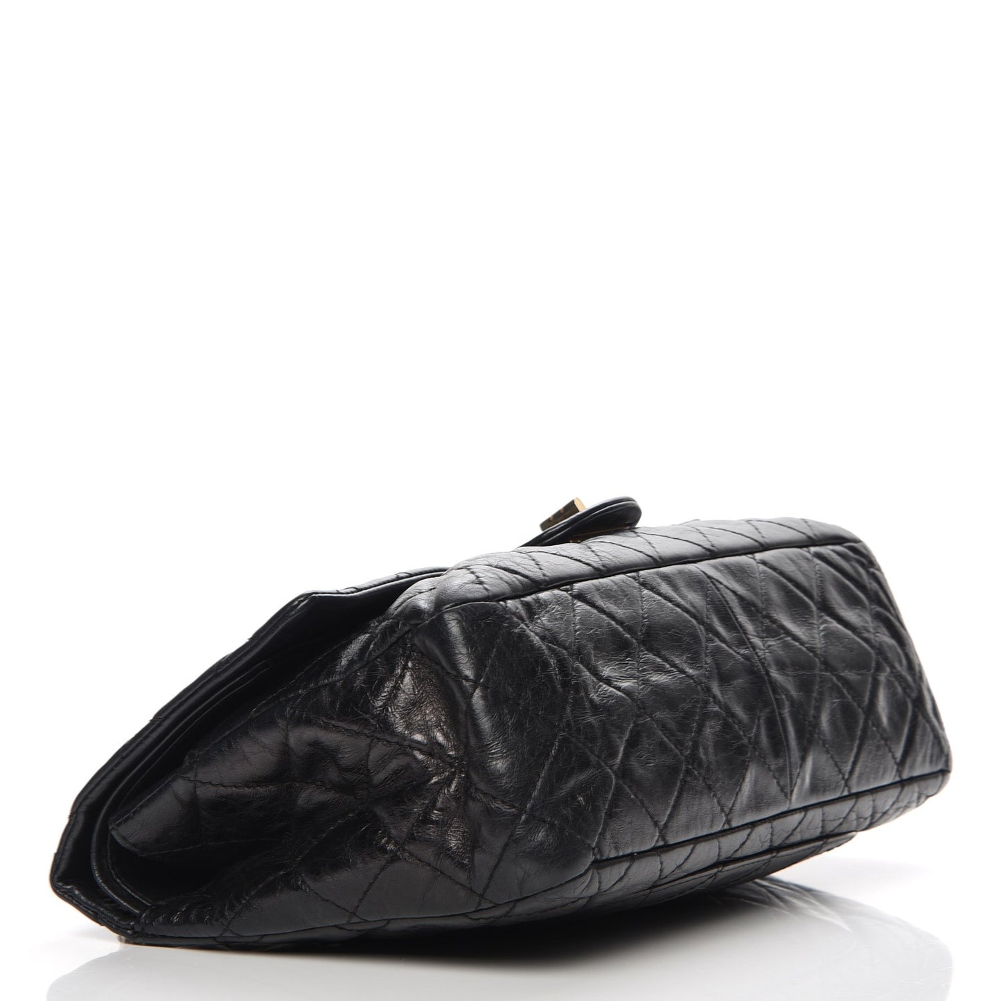 Glazed Calfskin 2.55 Reissue 227 Flap Black