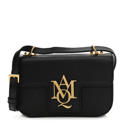 Alexander McQueen Grained Calfskin Small Insignia Flap Black 1 of 15