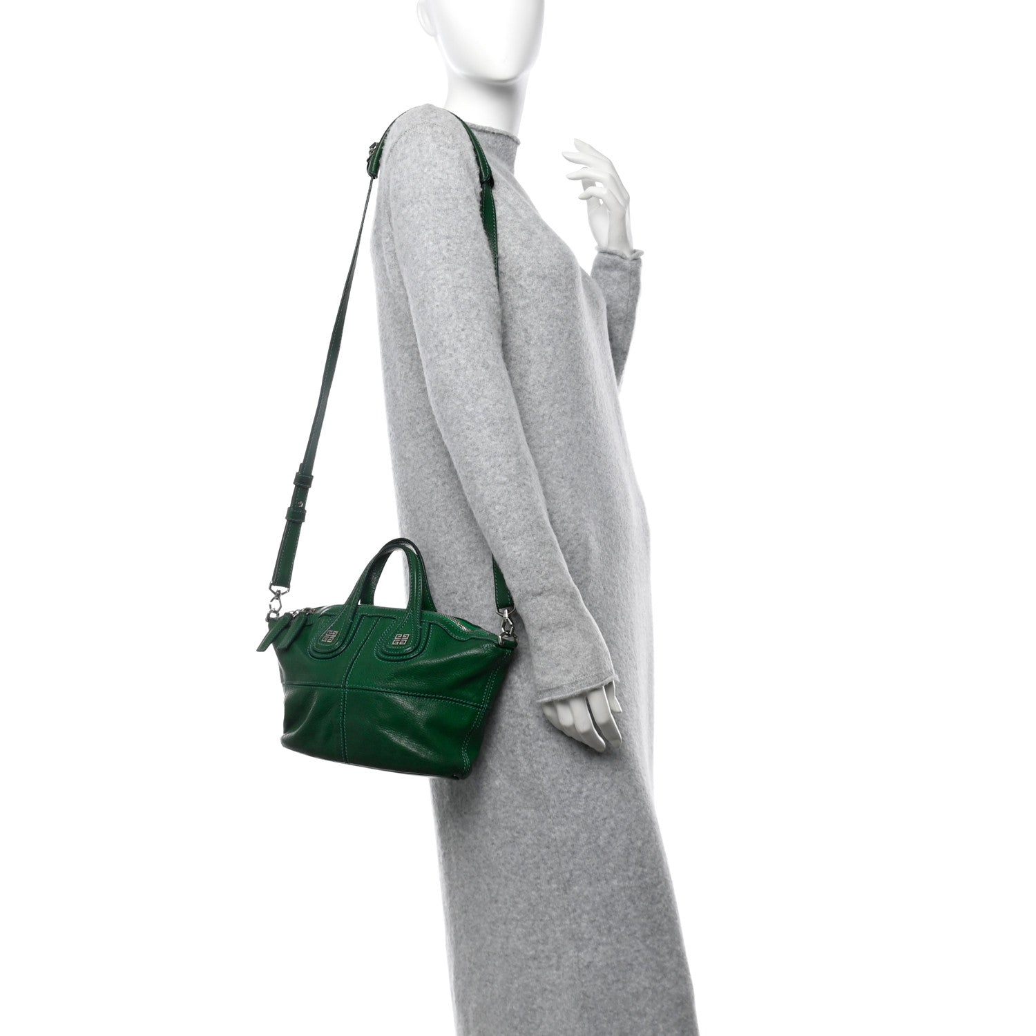 Givenchy Sugar Goatskin Micro Nightingale Emerald 2 of 14