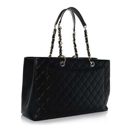 Chanel Caviar Quilted XL Grand Shopping Tote GST Black 3 of 11