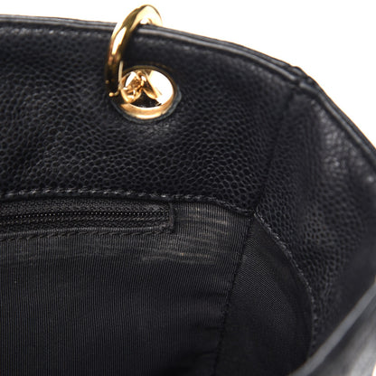 Chanel Caviar Quilted Petit Shopping Tote PST Black 8 of 12