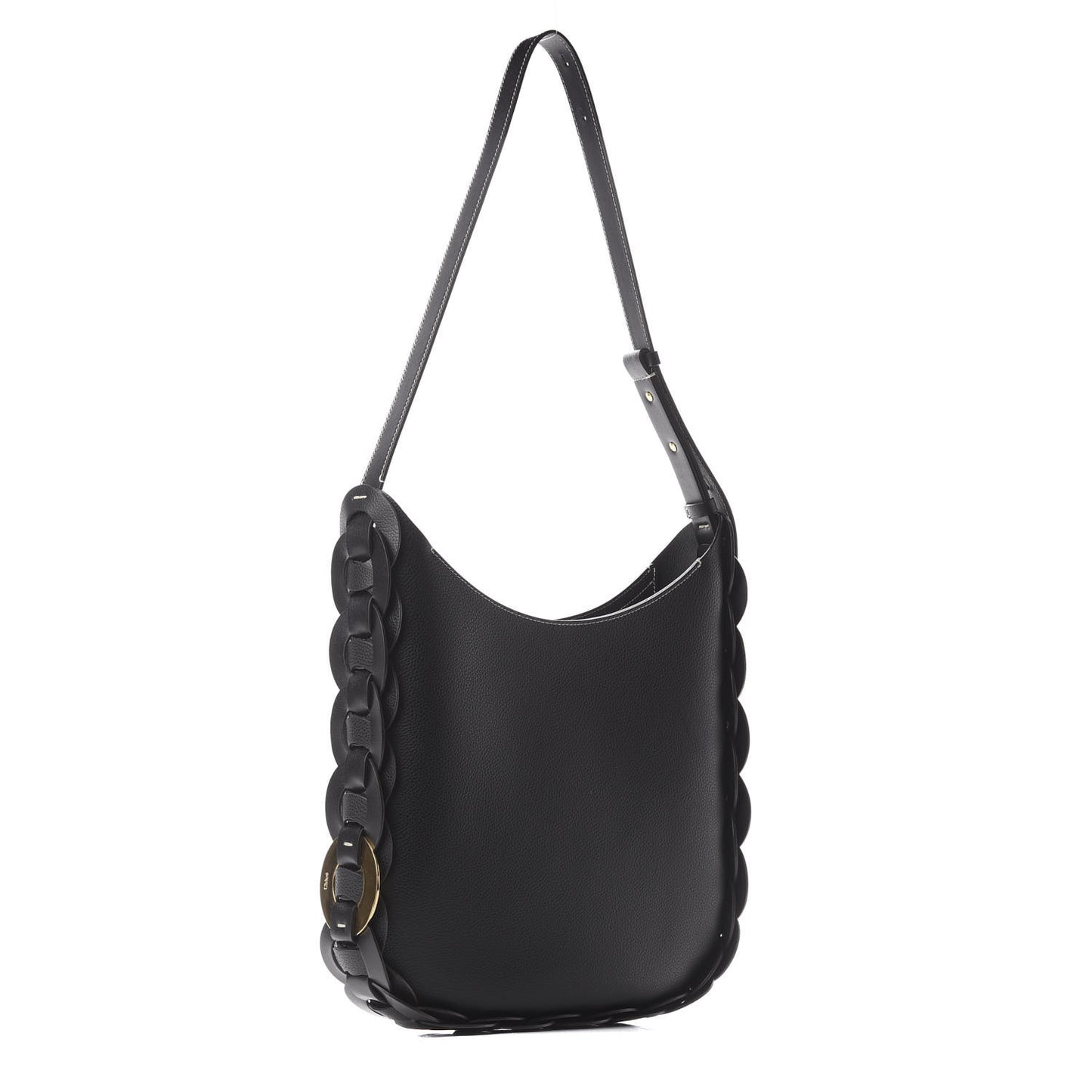 Small Grain Smooth Calfskin Medium Darryl Hobo Black