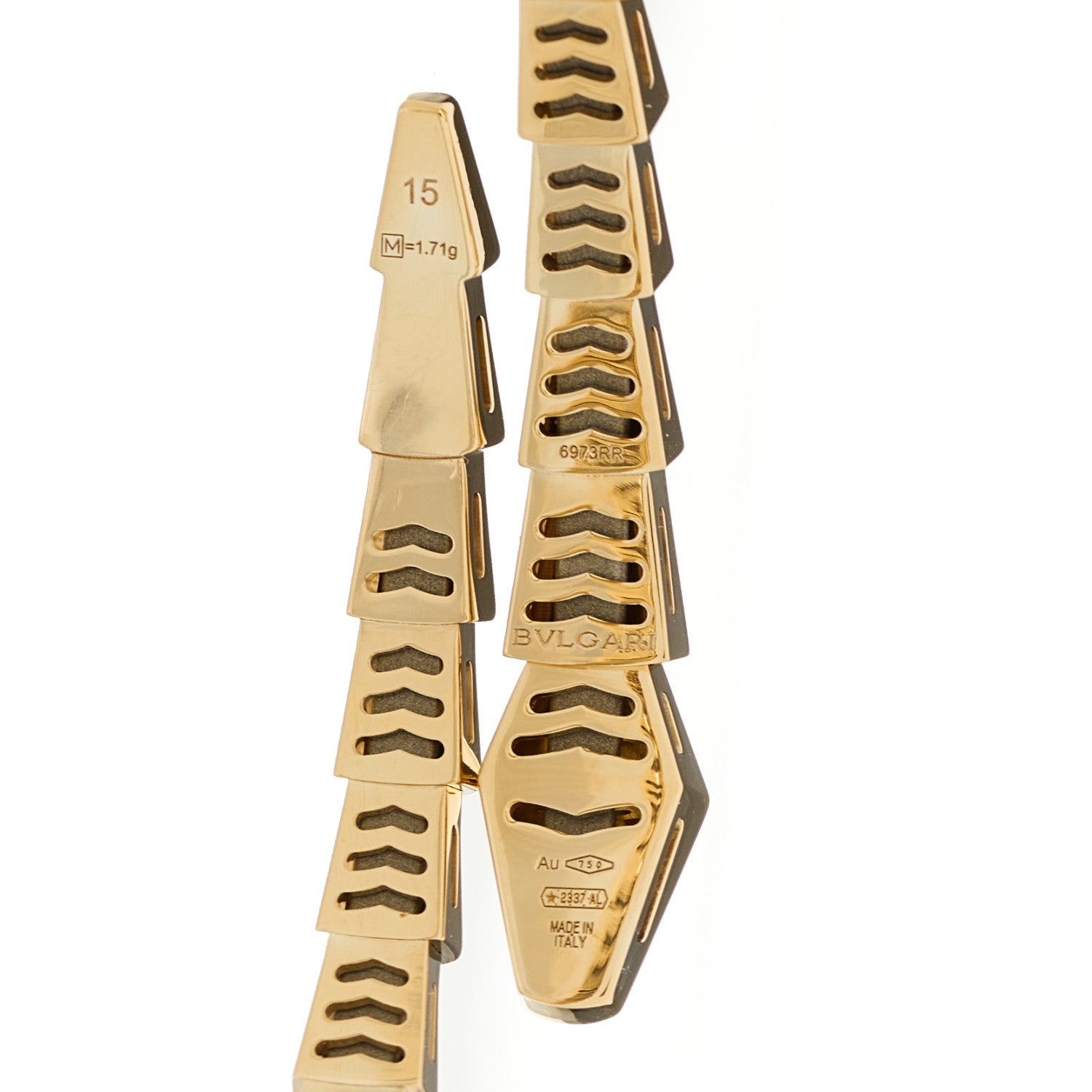 Bulgari 18K Yellow Gold Serpenti Viper Bracelet 15 3 of 4