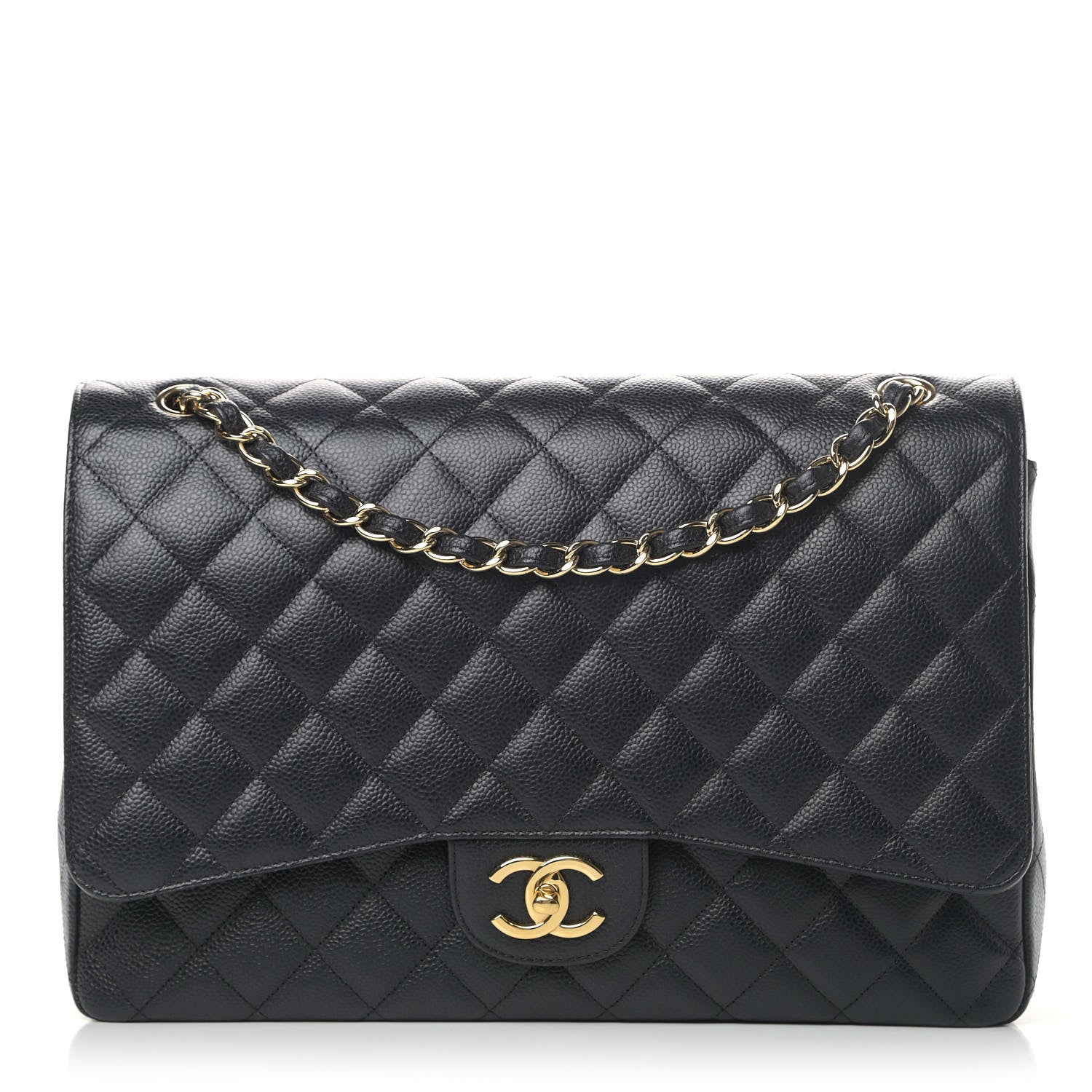 Chanel Caviar Quilted Maxi Double Flap Black 1 of 5