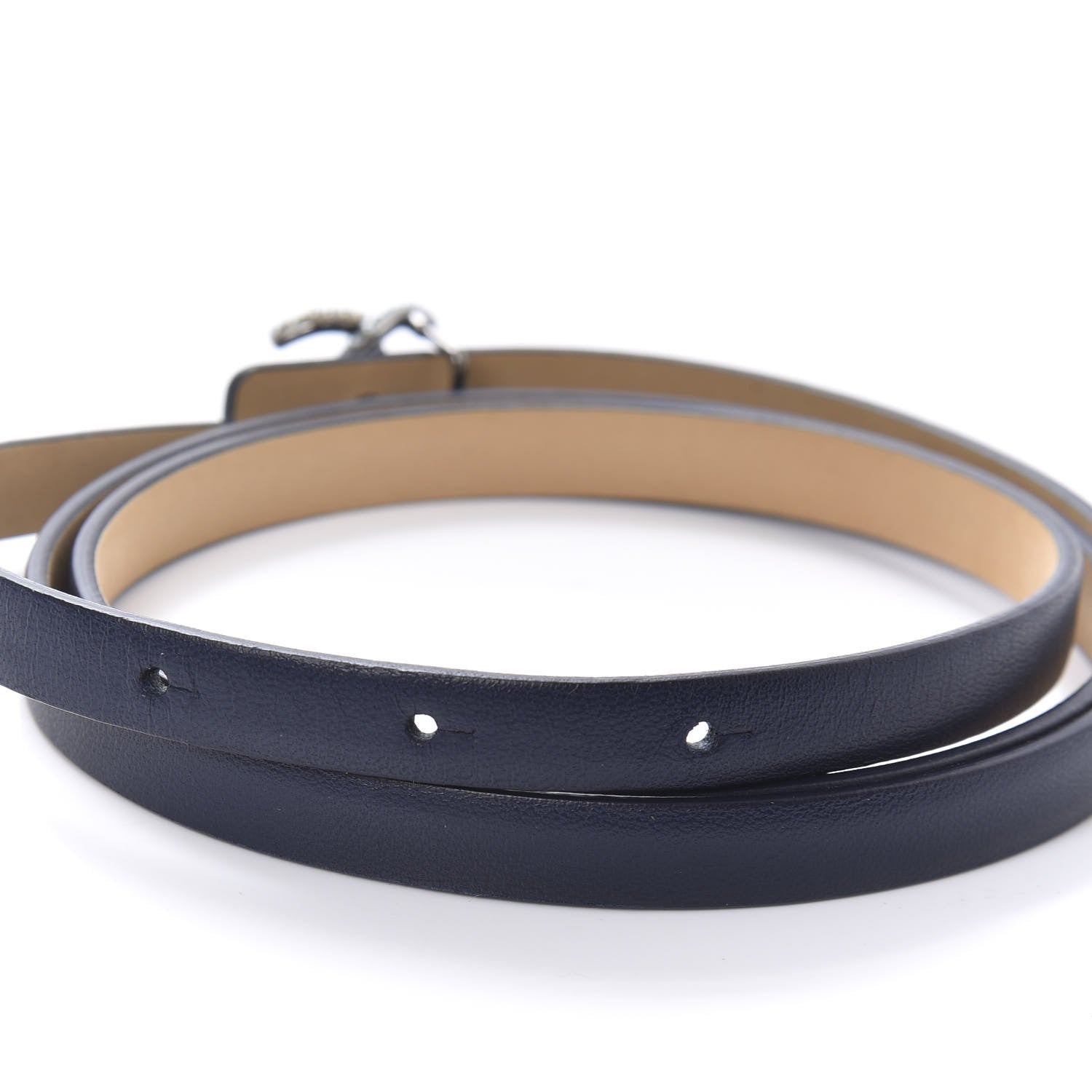 Chanel Calfskin Pearl CC Belt 85 34 Navy 3 of 5