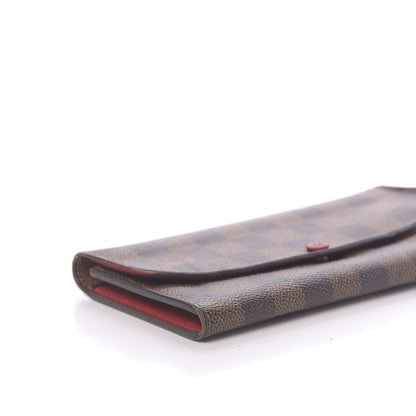 Louis Vuitton Damier Ebene Emilie Wallet Red 7 of 11