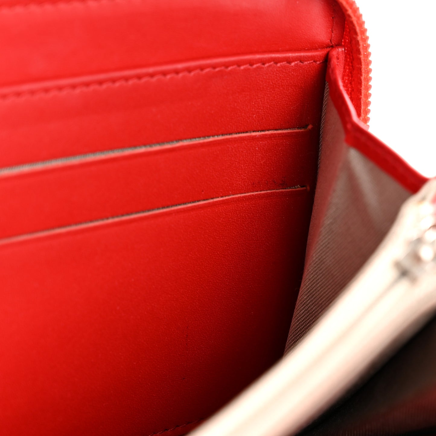 Caviar Large Timeless CC Zip Around Wallet Red