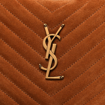 Saint Laurent Suede Matelasse Monogram Lou Camera Bag Cinnamon 6 of 11