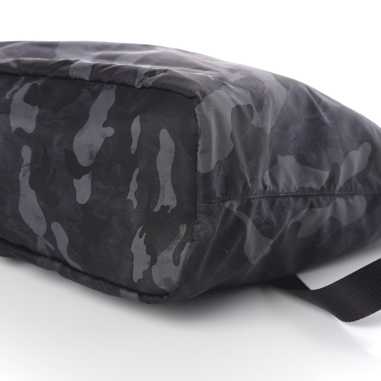 Tessuto Nylon Stampato Camouflage Tote Blue