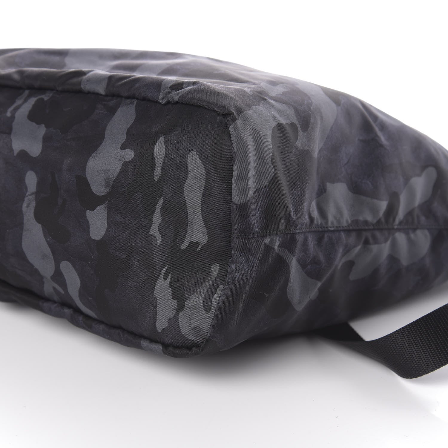 Prada Tessuto Nylon Stampato Camouflage Tote Blue 9 of 9