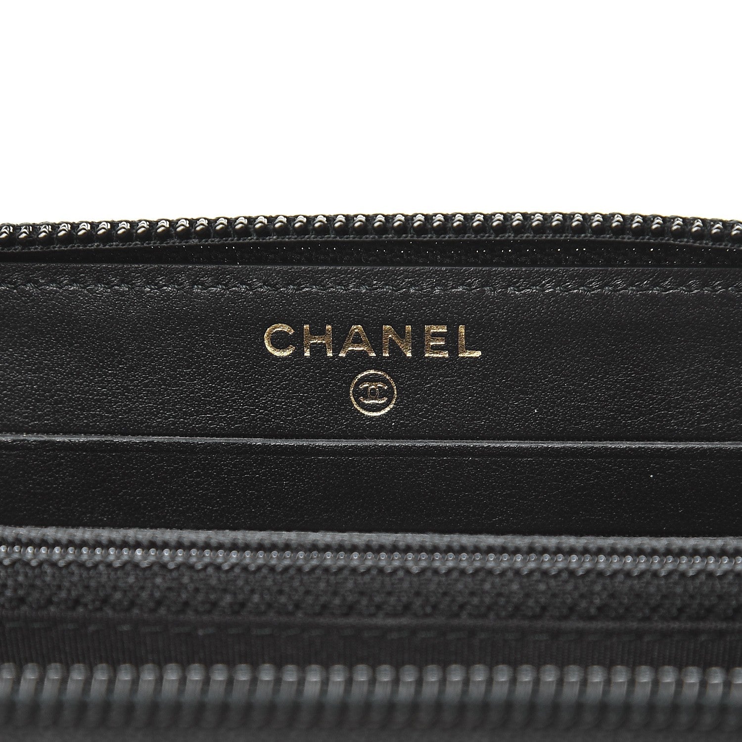 Chanel Caviar Quilted Boy Small Zip Around Wallet Black 6 of 9