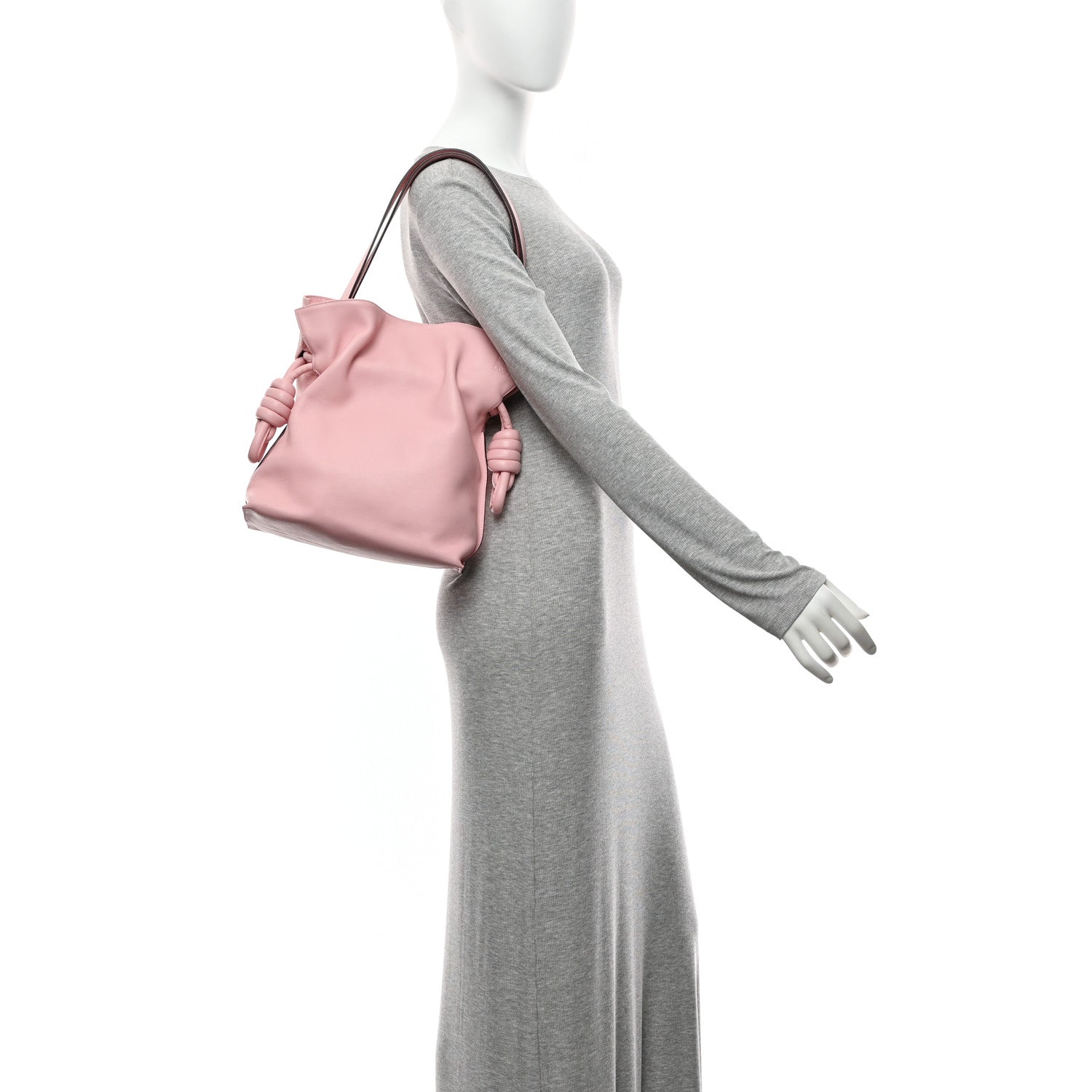 Loewe Calfskin Flamenco Knot Bag Pastel Pink 2 of 10
