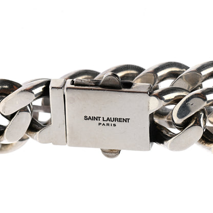 Saint Laurent Metal Curb Chain Bracelet Oxidized Silver 4 of 4