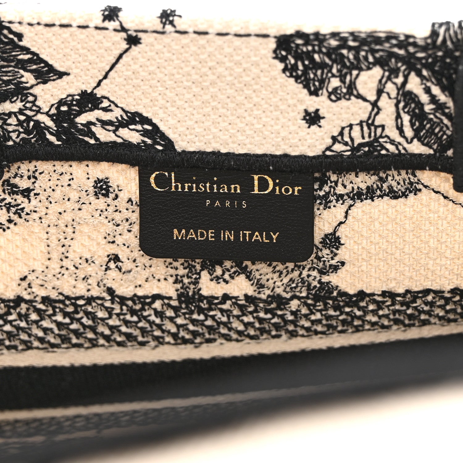 Christian Dior Canvas Embroidered Small Zodiac Toile De Jouy Book Tote Latte 6 of 10