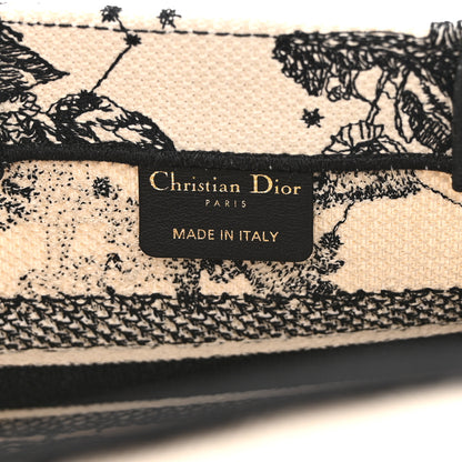 Christian Dior Canvas Embroidered Small Zodiac Toile De Jouy Book Tote Latte 6 of 10