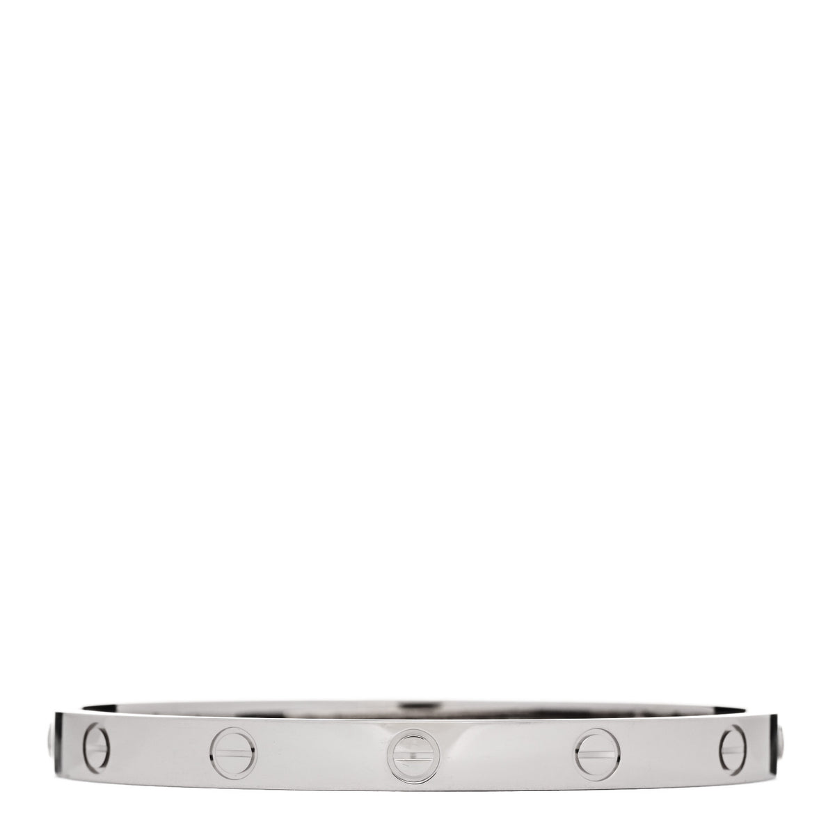 Cartier 18K White Gold LOVE Bracelet 18 1 of 9