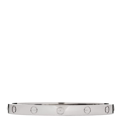 Cartier 18K White Gold LOVE Bracelet 18 1 of 9