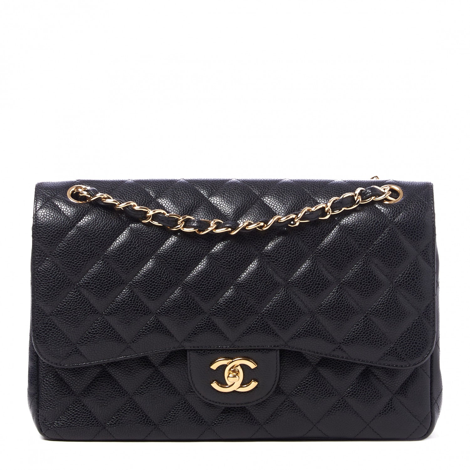 Chanel Caviar Quilted Jumbo Double Flap Black 1 of 9
