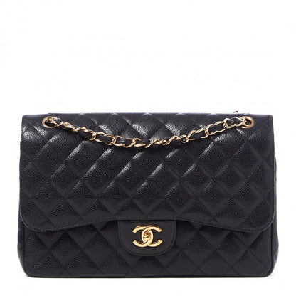 Chanel Caviar Quilted Jumbo Double Flap Black 1 of 9
