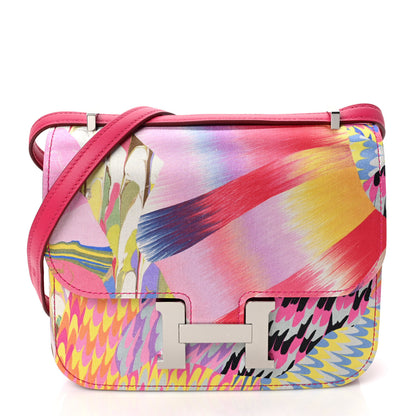 Hermes Swift Silk Marble Printed Constance 18 Rose Azalee Rose Mexico 1 of 10