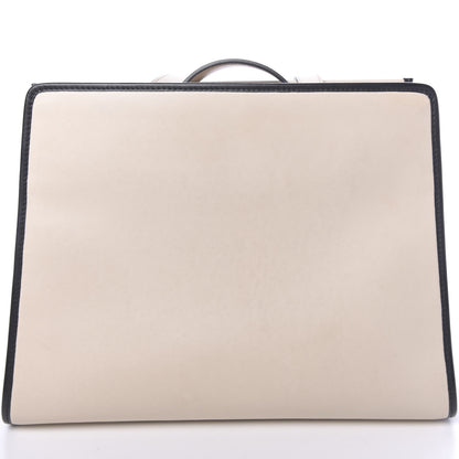 Fendi Vitello Century Opaco F is Fendi Bi-Color Regular Runaway Satchel Camelia Black 10 of 16