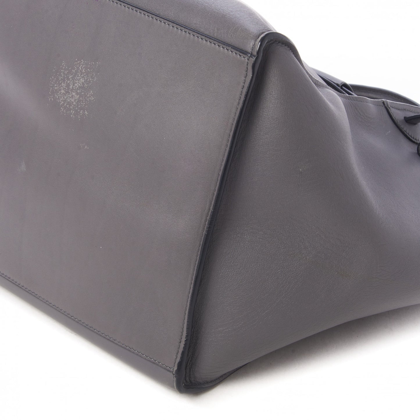 Supple Grained Calfskin Small Big Bag Grey