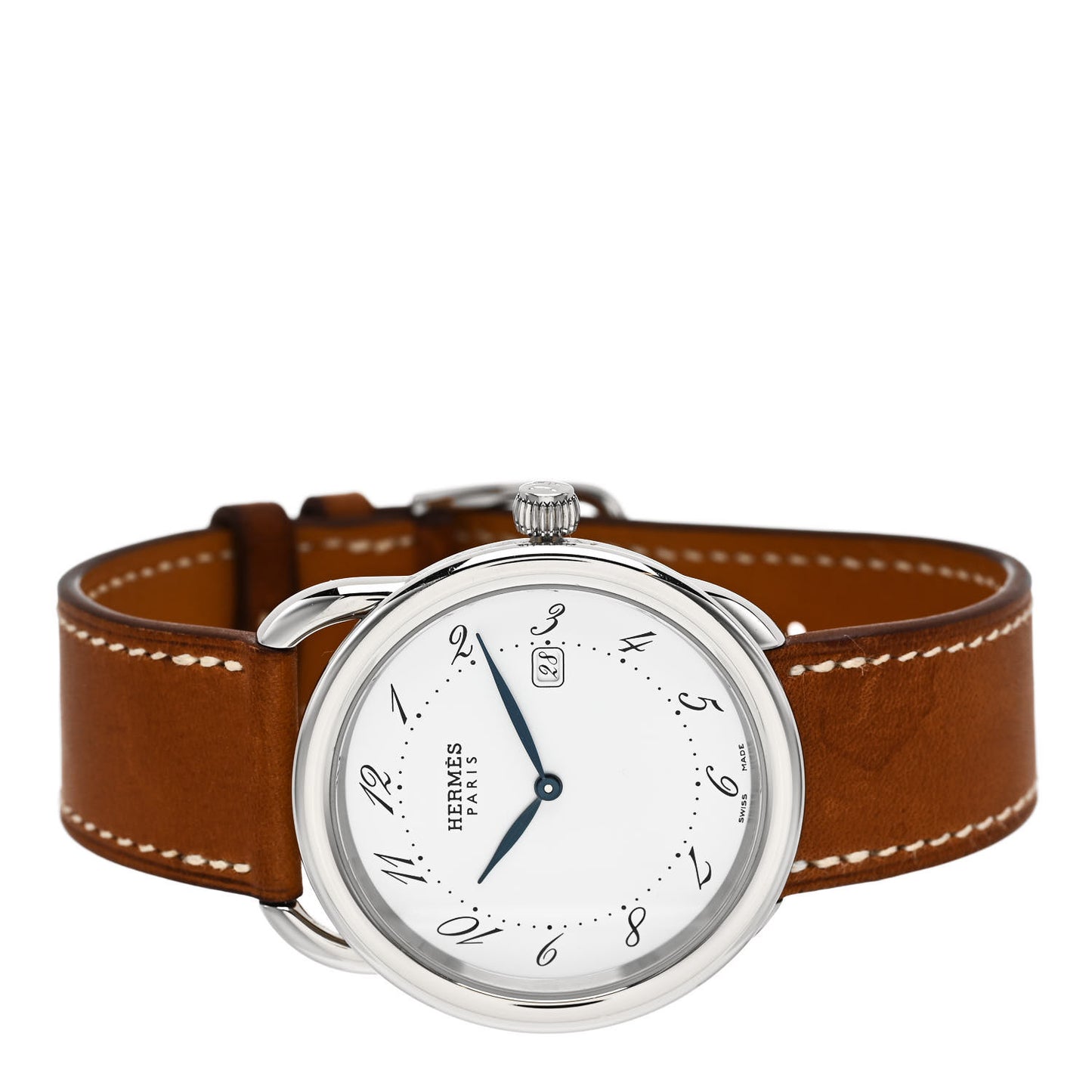 Stainless Steel Barenia 38mm Arceau Quartz Watch Fauve