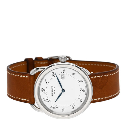 Hermes Stainless Steel Barenia 38mm Arceau Quartz Watch Fauve 2 of 6