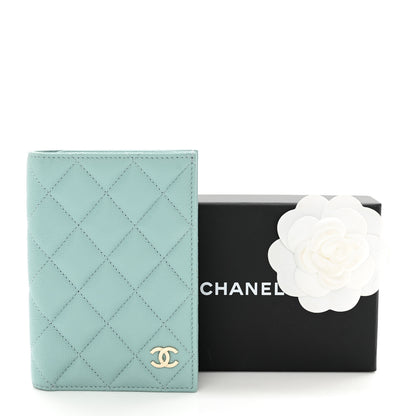 Chanel Caviar Quilted Passport Holder Light Blue 12 of 12