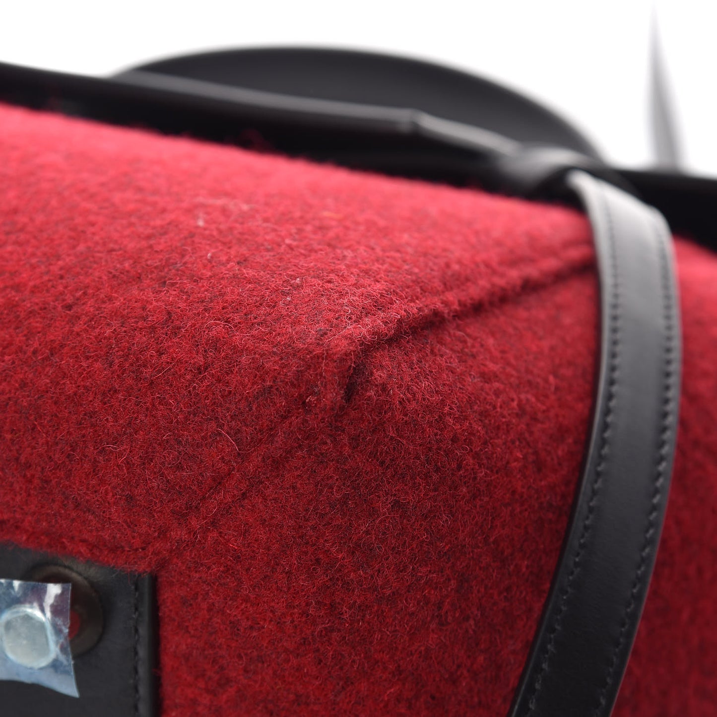 Felt Smooth Calfskin Mini Belt Bag Red