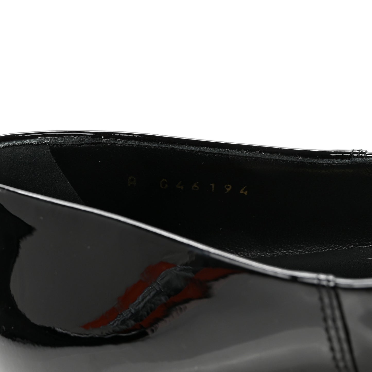 Patent Calfskin Moccasin Loafers 36 Black