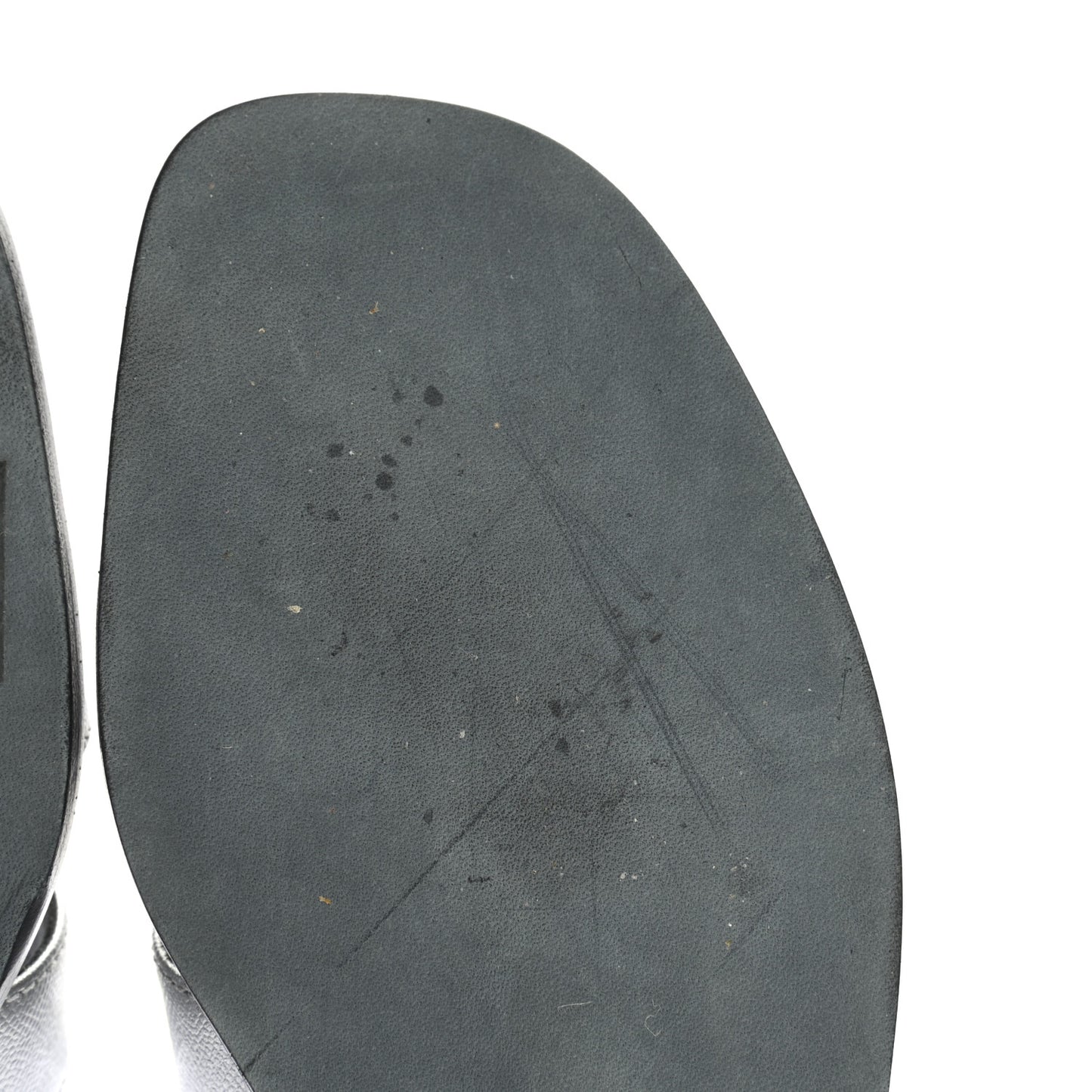 Metallic Epsom Oran Sandals 37.5 Gris Argente