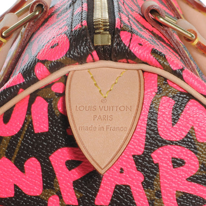 Louis Vuitton Monogram Graffiti Speedy 30 Fuchsia 5 of 7