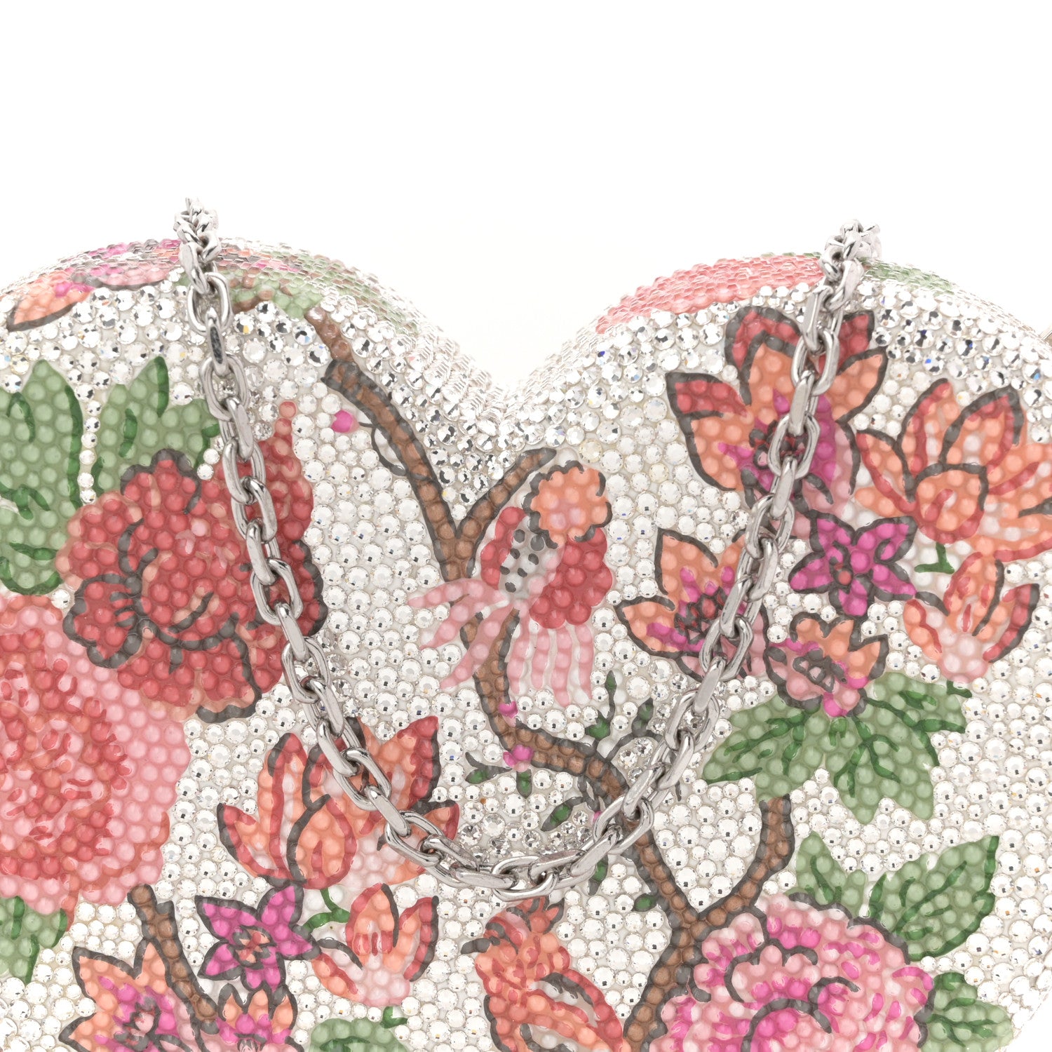 Judith Leiber Crystal Heart Secret Garden Minaudiere Clutch Multicolor 8 of 11