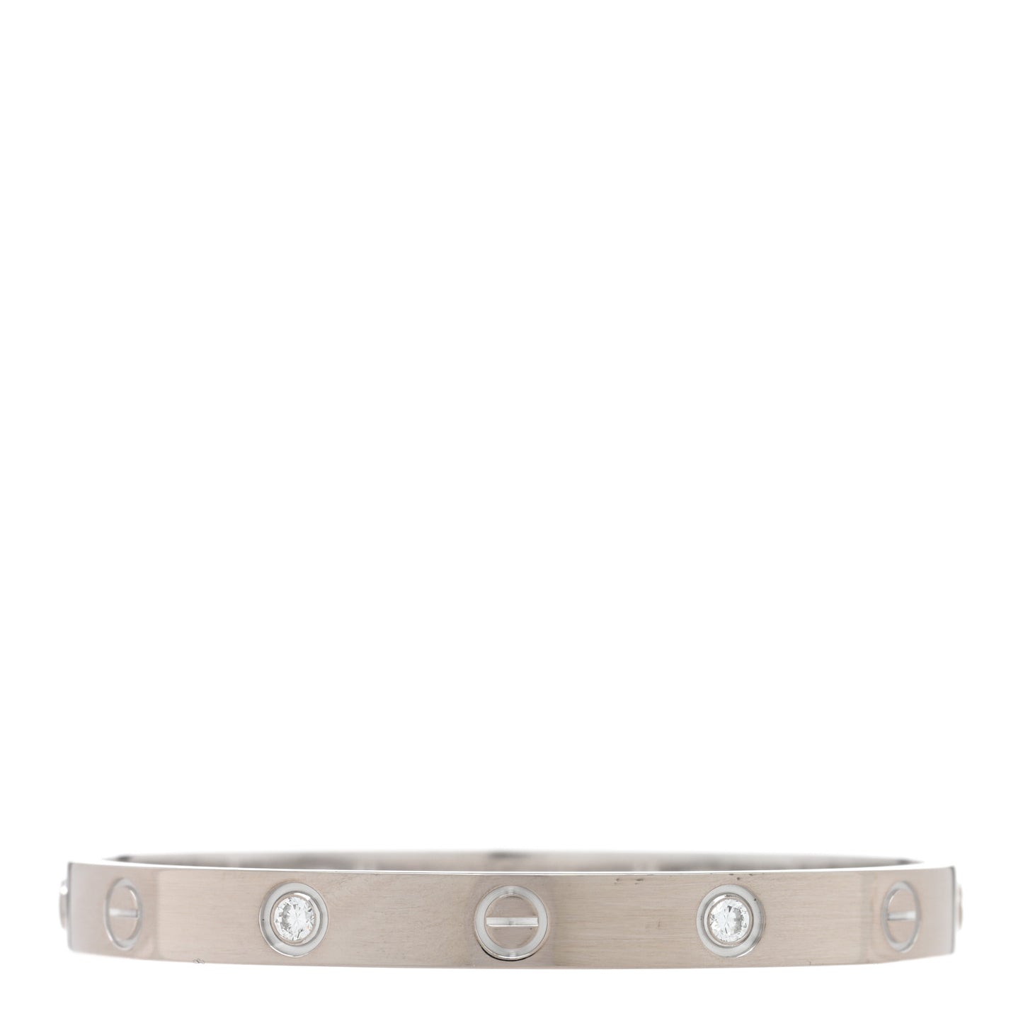 18K White Gold 4 Diamond LOVE Bracelet 16