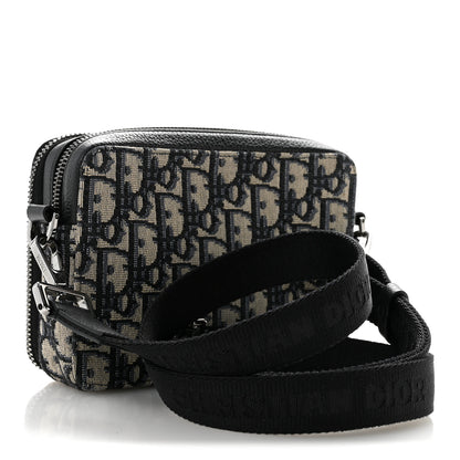 Christian Dior Oblique Pouch Navy Blue 3 of 13