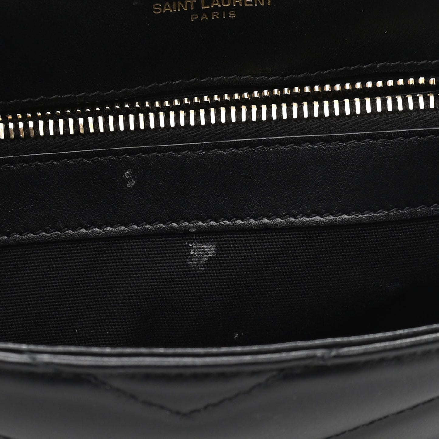 Calfskin Y Quilted Monogram Medium Loulou Chain Satchel Black