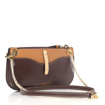Chloe Shiny Calfskin Tess Mini Tricolor Crossbody Bag Brown Beige 2 of 5