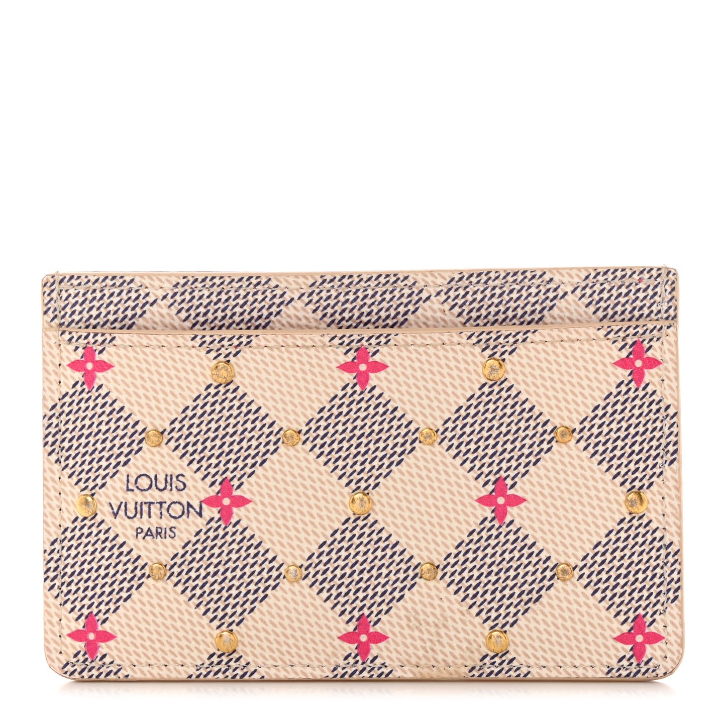 Damier Azur Studded Card Holder