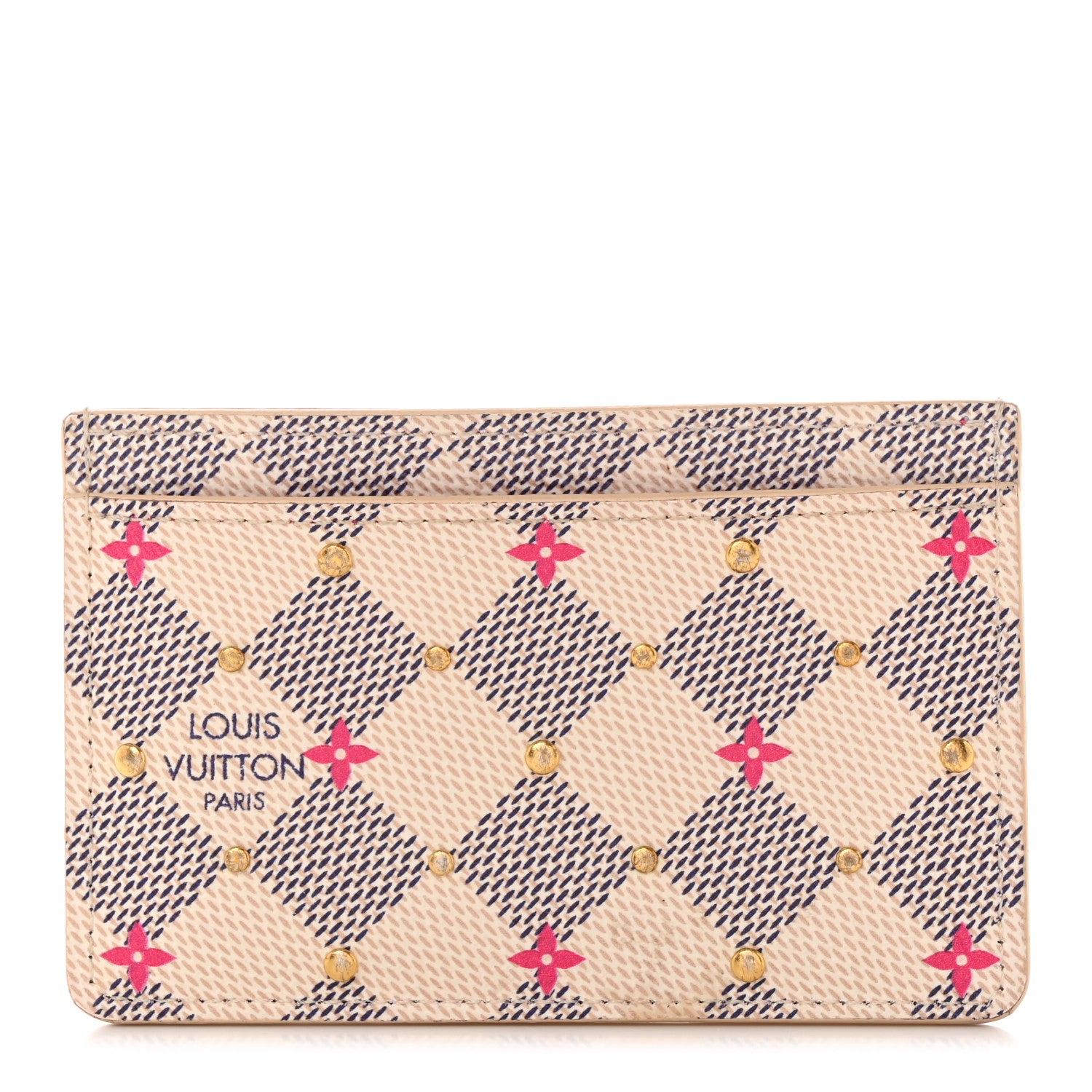 Louis Vuitton Damier Azur Studded Card Holder 1 of 10