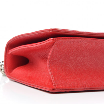 Christian Dior Grained Calfskin Medium Diorama Flap Bag Red 8 of 13