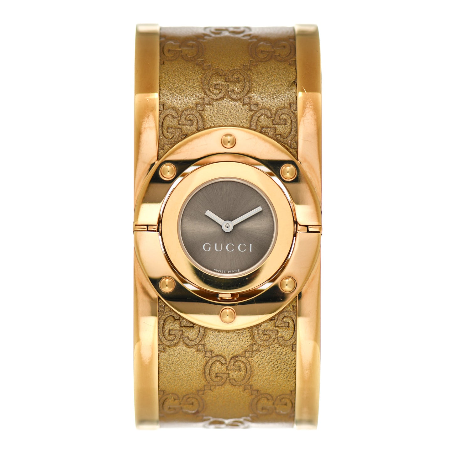 Stainless Steel Calfskin 33mm Twirl Quartz Watch Bronze